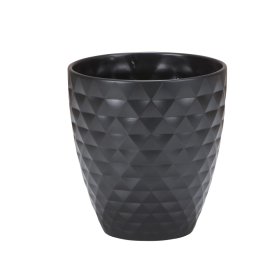 Kambarinis keraminis vazonas orchidėjai SCHEURICH, ANTHRAZIT, antracito sp., skersmuo 17 cm.