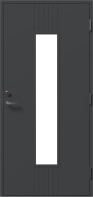 Lauko durys su medine stakta VALGE Nova, dešininės, spalva tamsiai pilka, matmenys 2080 x 980 x 92 mm, A140270085
