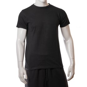 Marškinėliai HERVIN, juoda spalva, 60% medvilnė, 40% poliesteris, 160gsm, M dydis, 7860026