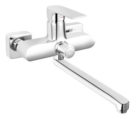 Vonios maišytuvas FERRO Algeo Square Baq3A, ilgu snapu, chromuotas