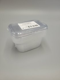 Šaldymo indeliai su dangteliu, 5 vnt., skaidrūs, 450 ml