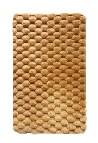 Vonios kilimėlis BENEDOMO, 60 x 100 cm, poliesteris, iš viršaus rifliuotas, aukso spalvos