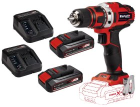 Akumuliatorinis gręžtuvas EINHELL TE-CD 18/40 Li-Kit, 2x 2,5 Ah kumuliatoriai ir kroviklis, maks. sukimo momentas 40 Nm
