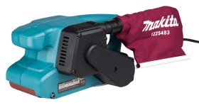 Elektrinis juostinis šlifuoklis MAKITA 9911, maks. galia 650 W, naudojama juosta 76 x 457 mm, 2,7 kg