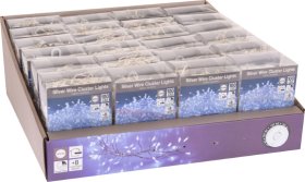 Šviečianti girlianda, su 100 LED, baltos šviesos, ilgis 1,5 m, IP44