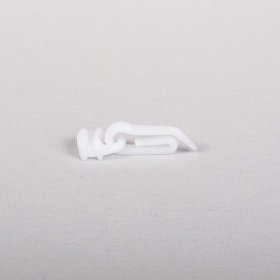 Plastikinė kilputė HESORA Nr. 2505 A, slankiojanti su plastikiniu viengubu kabliuku, baltos spalvos, 30 vnt.