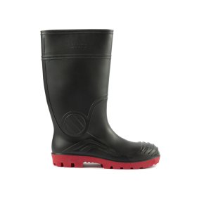 Guminiai batai SWAMPOK 140P, 44 dydis, aukštis apie 37-40 cm, juodi, raudonu padu, vyriški