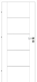 Laminuotos vidaus durys su užlaida VOSTER Mobi 10, kairinės, spalva White matt, matmenys 2030 x 744 x 40 mm