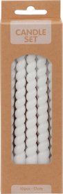 Žvakių rinkinys, 10 vnt., įvairių spalvų, ilgis 17 cm