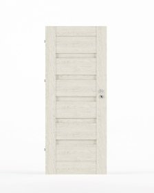 Laminuotos vidaus durys su užlaida VIVENTO PY-01, kairinės, spl. Silver oak, 2030x644x40 mm