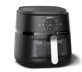 Karšto oro gruzdintuvė PHILIPS NA231/00, 1700 W, 6,2 l, sidabro/juoda