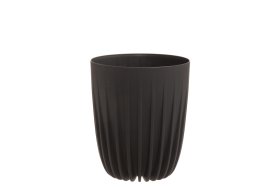 Plastikinis lauko vazonas 4Living Mira, antracito sp., 25 x 25 x 30 cm.