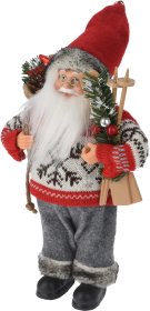 Kalėdinė dekoracija Kalėdų Senis, su slidėmis, 20 x 10 x 30 cm