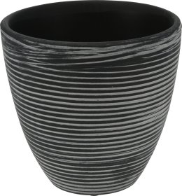 Keraminis lauko vazonas, juodos sp., 16,5 x 16,5 x 16 cm.