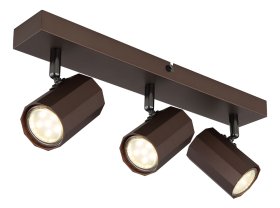 Kryptinis šviestuvas GLOBO James, GU10, 3 x 25W, 230V, matinės bronzos spalvos, 390 x 60 x 145 mm