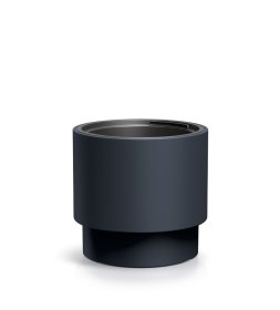 Plastikinis lauko vazonas "Heos", antracito sp., 29,8 x 29,8 x 28 cm.