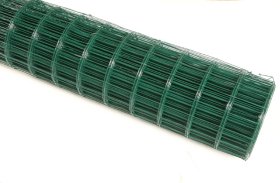 Tvoros tinklas HERVIN GARDEN, cinkuotas, dengtas PVC, viela 1,7mm/su PVC 2,2mm, akutė 100x50 mm, aukštis 1,2 m, ritinio ilgis 25 m,RAL6005