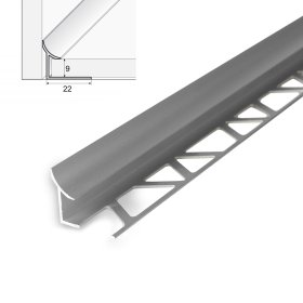 Aliumininė grindų juostelė HESORA H 65 D2, 0.9 x 270 cm, mat. sidabro spalvos, kilmės šalis ES