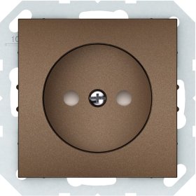 Kištukinis lizdas VILMA Qr1000 Rp16-001-22, 1 vietos, įleidžiamas, be įž., su klanda, mocha sp.