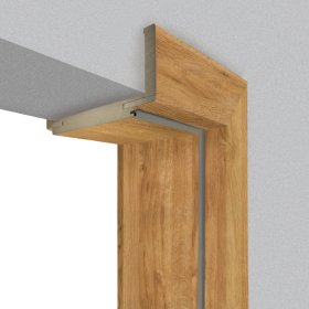 Laminuota durų stakta VOSTER, reguliuojama, su apvadais, komplektas durų varčiai, kairinė, spl. Caramel oak, 100-140x80x2019 mm, 2 vnt., 110-140x80x884 mm, 1 vnt