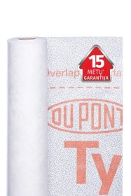 Difuzinė plėvelė TYVEK SOFT, matmenys 1,5 x 50 m, 75 m², 60gr/m2