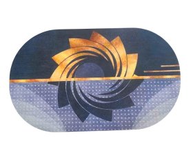 Vonios kilimėlis BENEDOMO, 50 x 80 cm, gerai vandenį sugeriantis, ovalas