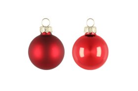 Kalėdiniai žaisliukai WINTERIA, raudonos sp., 16 vnt., 4 cm
