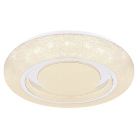 Lubinis LED šviestuvas GLOBO Rada, 24W, 230V, 2800lm, 3000/4000/6000K, šviesos sp. keičiama su jung., metalas baltas, žiedas chromo, 380x70 mm, 483111-24