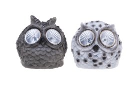 Sodo dekoracija TARMO, Pelėda, šviečianti, aukštis 10 cm.