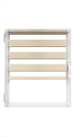 Ritininė užuolaida MARDOM Click Day & Night Natural, spl. tamsaus smėlio, 121 x 150 cm