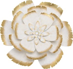 Sodo dekoracija GĖLĖ, metalinė, paauksuota, 37,5 x 9,5 x 37,5 cm.