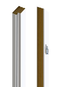 Laminuotų durų su užlaida stakta VOSTER, vertikali, dešininė, spalva White, matmenys 2063 x 90 x 44 mm, 2 vnt.