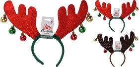 Galvos aksesuaras, su elnio ragais ir skambančiais varpeliais, 2-jų dizainų