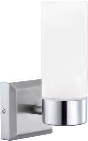 Vonios šviestuvas GLOBO Space, E14, 1 x 40W, 230V, opalinis stiklas, IP44, 80 x 185 x 110 mm