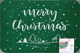 Kilimėlis RICCO MERRY X-MAS, 40 x 60 cm, 100% poliesteris, žalias, 870-012, ST 