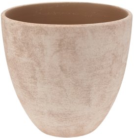 Keraminis lauko vazonas, rudos sp., 13,5 x 13,5 x 13 cm.