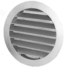 Lauko ventiliacijos grotelės ALNOR USAV-150, pagamintos iš aliuminio ir nerūdijančio plieno tinklelio, 150 mm