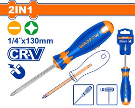 Atsuktuvų rinkinys WADFOW, 2 in 1, magnetiniai, Cr-V, PH2+SL6.5, 1/4"x130 mm, WSS45M3