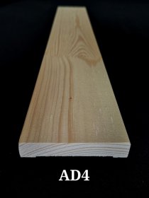 Durų apvadai AD-4, matmenys 12 x 70 x 2200 mm, lygus, pušinis, jungtas