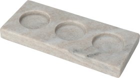 Žvakidė, trims arbatinėms žvakėms, marmūro imitacija, 6 x 6 cm