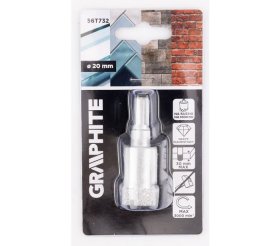 Deimantinis grąžtas GRAPHITE, 20 mm