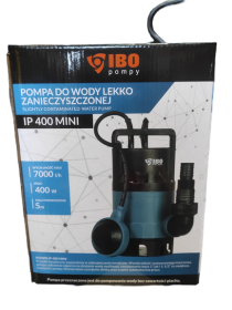 Drenažinis siurblys IBO IP400 Mini, kėlimo aukštis 5 m, našumas 125 l/min