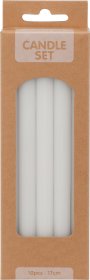 Žvakių rinkinys, 10 vnt., įvairių spalvų, ilgis 17 cm