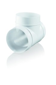 Ventiliacinis trišakis PLASTIVENT, d125, atšakos kampas 90°, plastikinis, baltas, 232P