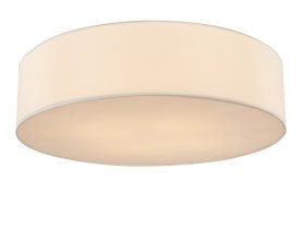 Lubinis šviestuvas G.LUX Gm-611/4 Fabric White, 4 x E27, D600 x 170 mm, baltos spalvos