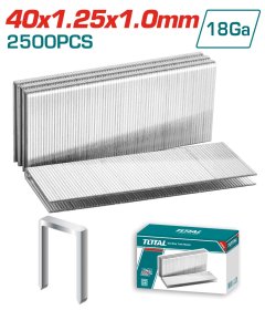 Kabės TOTAL, pneumatiniam pistoletui, 40 mm, Ga18,1.25X1.0 mm, 2500 vnt., TAC918402