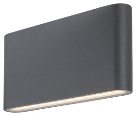 Sieninis LED šviestuvas RABALUX Nesna 7952, 12W, 528lm, 3000K, 170 x 90 x 30 mm, IP54, spalva - antracito pilka