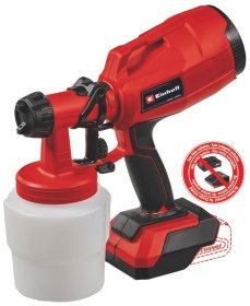 Akumuliatorinis dažų purkštuvas EINHELL TC-SY 18/60 Li Solo, 18 V, Li-ion, svoris 1,2 kg, dažų talpos tūris 800ml,be akumuliatoriaus