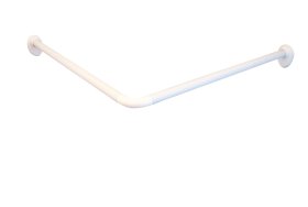 Vonios karnizas RIDDER Wien, 90 x 90 cm, D-25 mm, universalus, kampinis, baltas, aliuminio, 59501