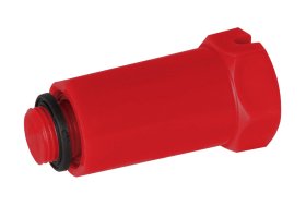 Aklė su sriegiu AQUER, 1/2', trumpa, raudona